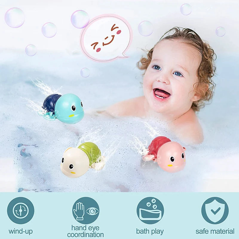 Cute Swimming Turtle Baby Bath Toys