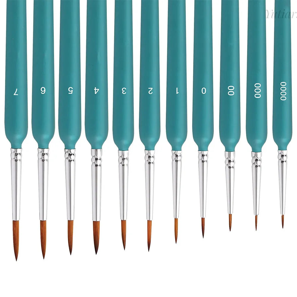 11pcs Miniature Paint Brushes