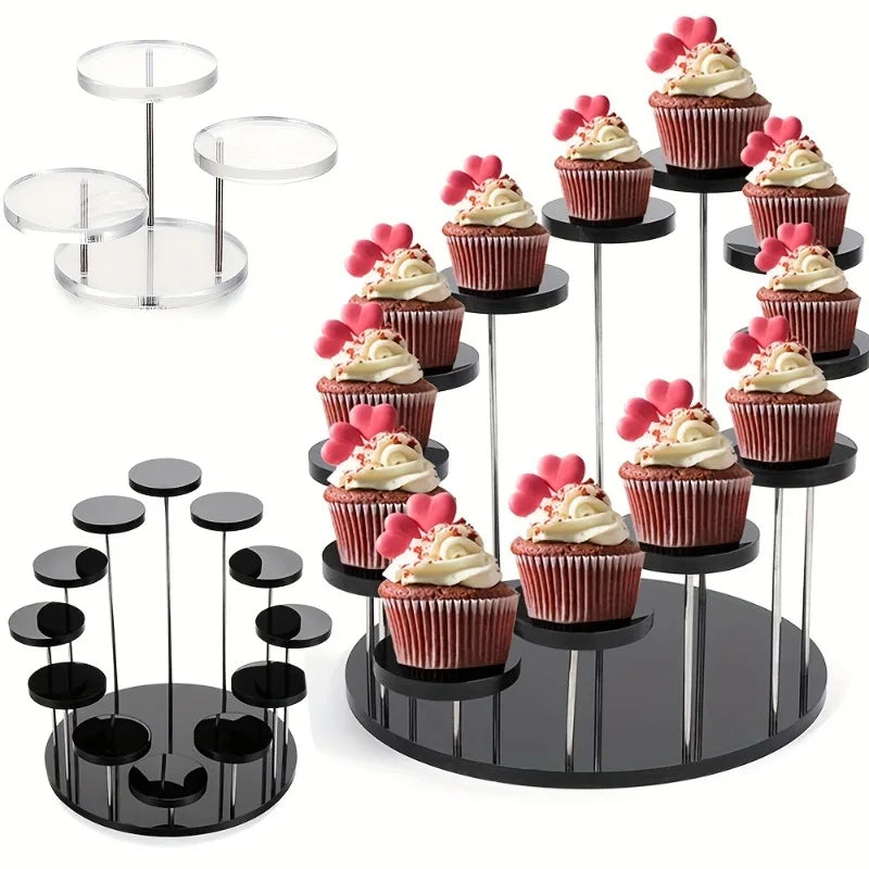 Acrylic Multi-layer Round Small Dessert Cake Stand,