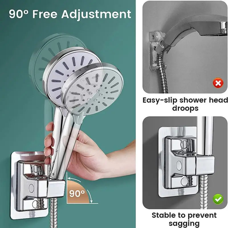 Shower Holder Suction Cup Holder 360° Adjustable Showerhead