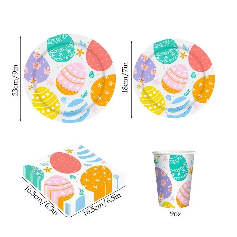 Easter Party Supplies Happy Easter Banner Disposable Tableware