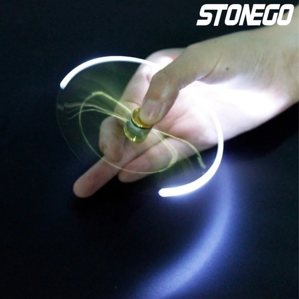 Relieve Stress Spinner Pen Gyroscope Decompression Light Ball Pen Shape Finger Gyro Writing Pen