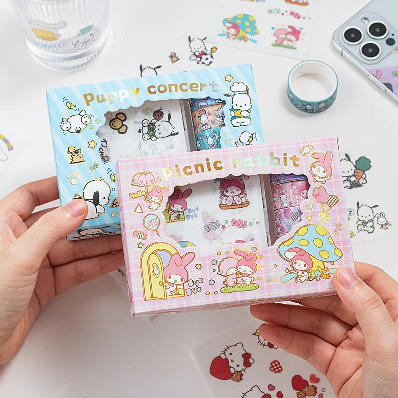 cute Sanrio Sticker Roll Gift Box Hello Kitty