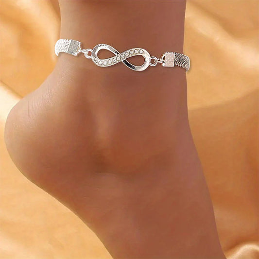 Charm Shiny Infinity 8-character Anklet