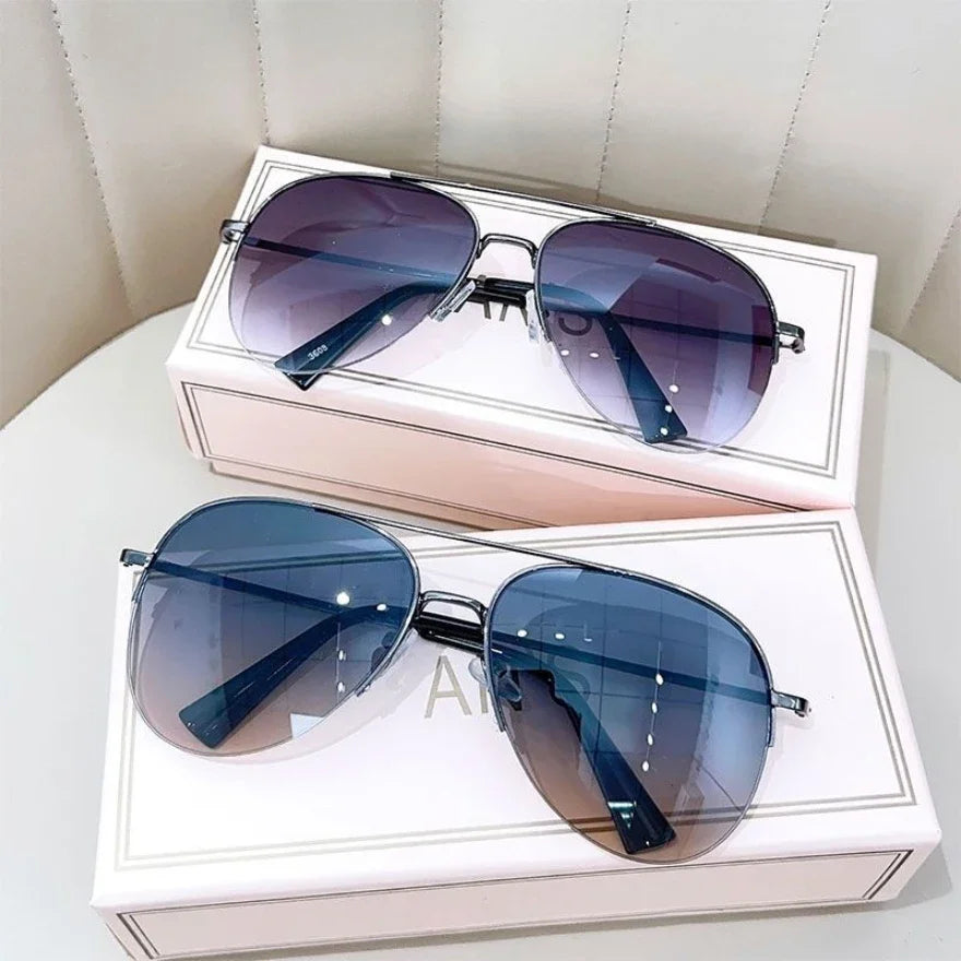 Fashion Gradient Sunglasses for Men Big Frame