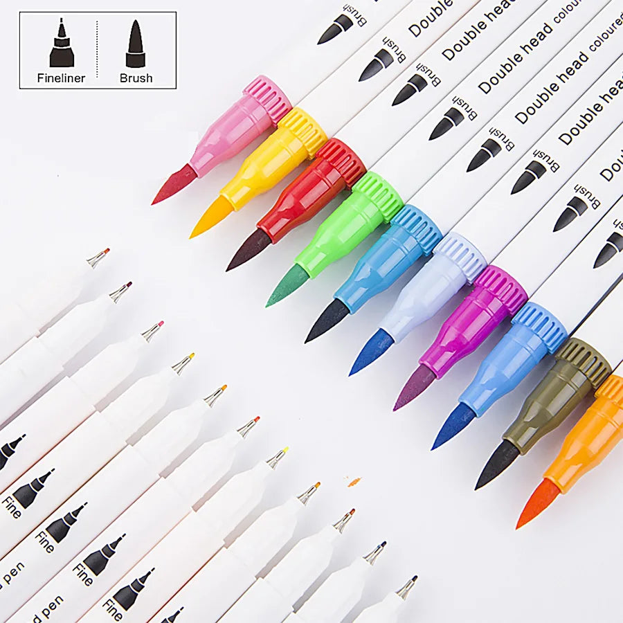 24/48/60/80/100 Colors Double-Head Washable Color Marker