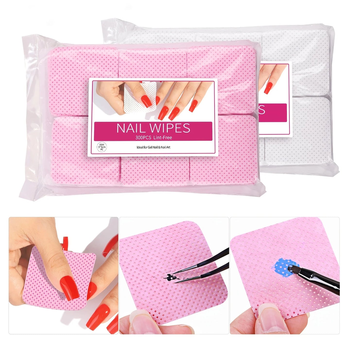 Nail Polish Remover Wipes Nail Cleaning Pads,