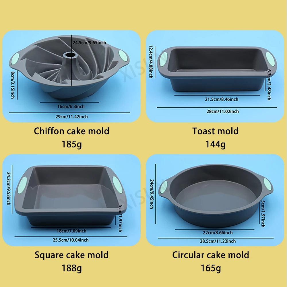 Heat resistant silicone loaf bread muffin donut cake baking tray