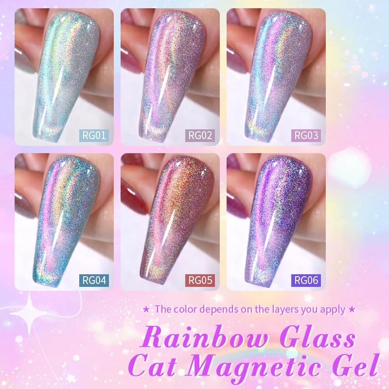 Magnetic Gel Nail Gel Pink, Purple Gel Soak Off UV LED Nail