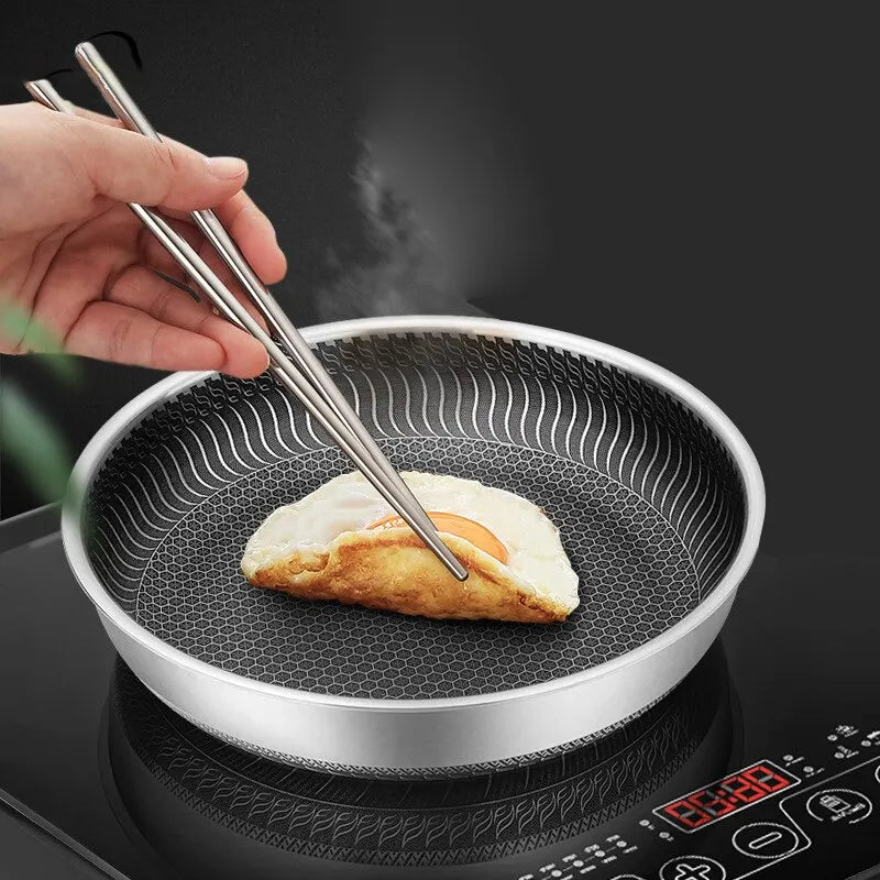 Whole Body Stainless Steel Frying Pan  Stainless Steel