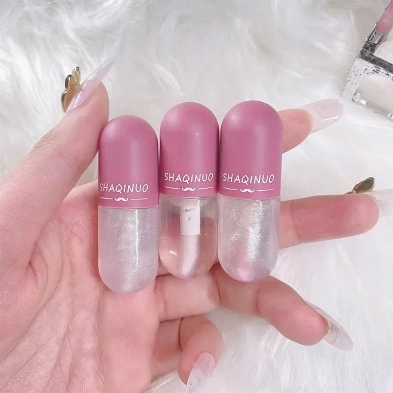 Transparent Glitter Lip Gloss Color Change