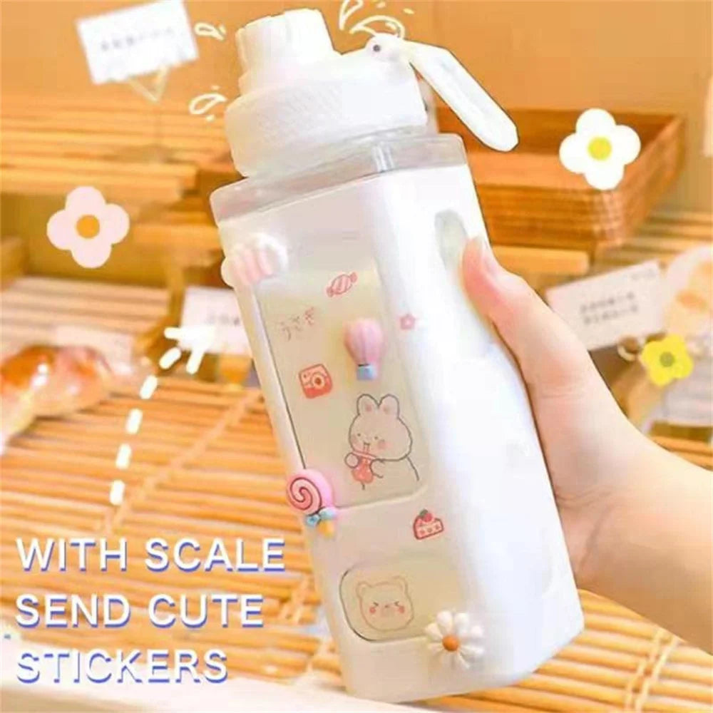 700/900Ml Kawaii Water Bottle With Straw