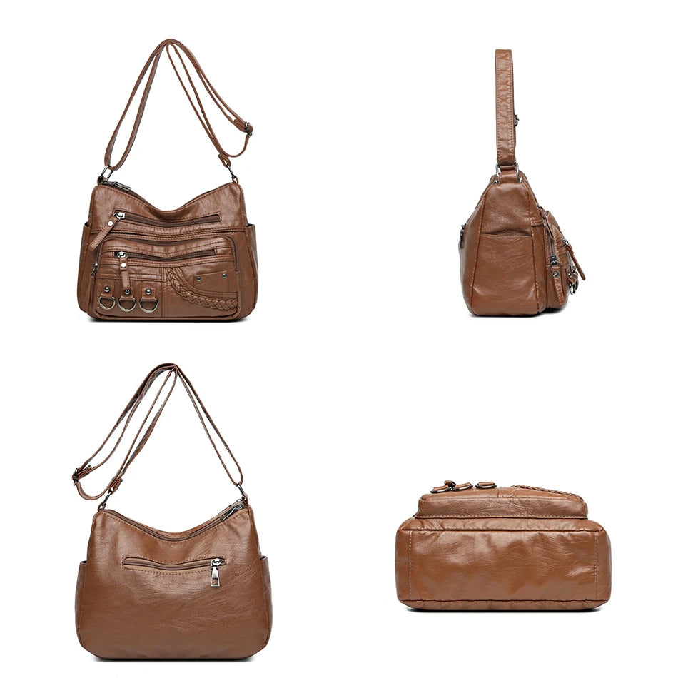 Vintage Pu Leather Luxury  Handbags