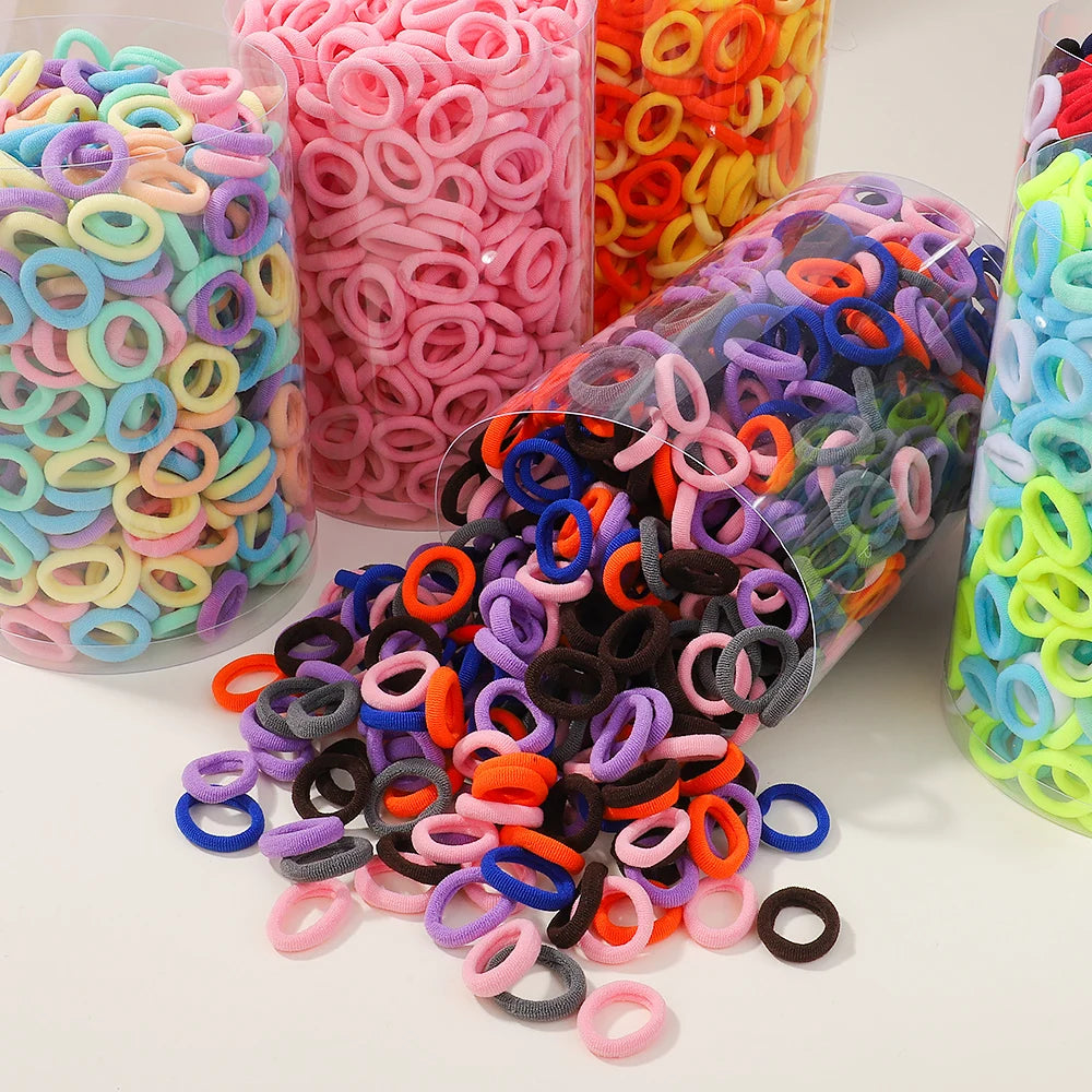 20/50/100PCS Colorful Basic Nylon Ealstic Hair Ties