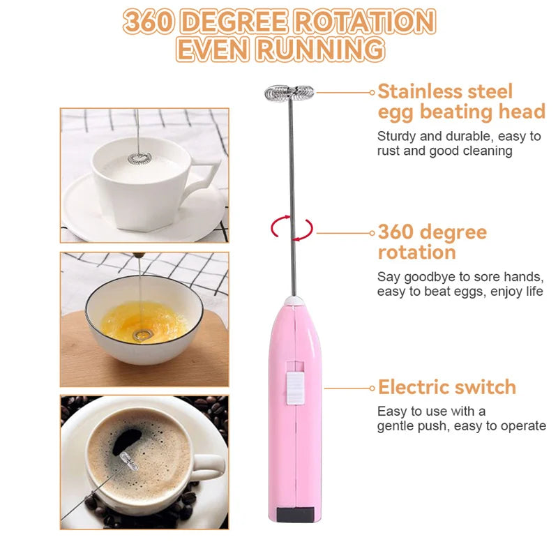 Mini Electric Whisk Foamer Blender