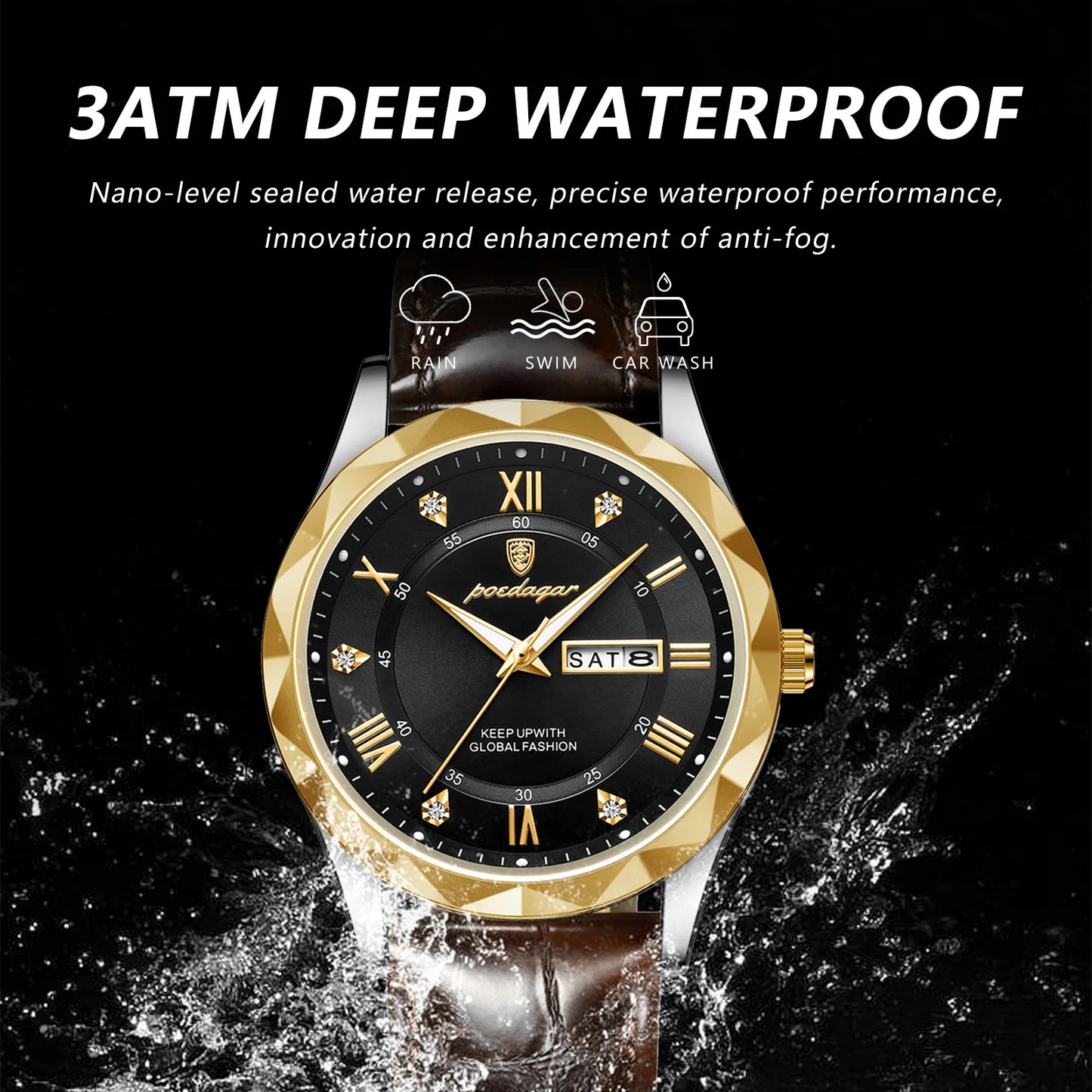 Luxury Business Man Wristwatch Waterproof