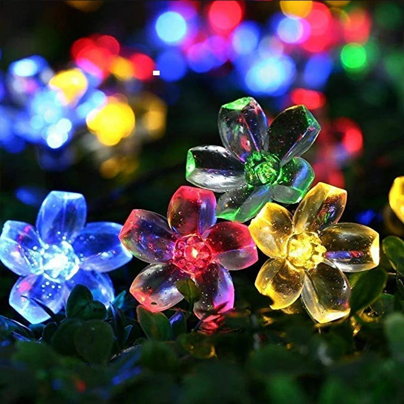 5M 20LED Solar String Lights Outdoor Waterproof 8 Mode Battery