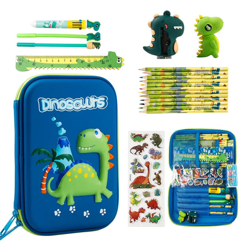 Cool Dinosaur Pencil Case Stationery Set