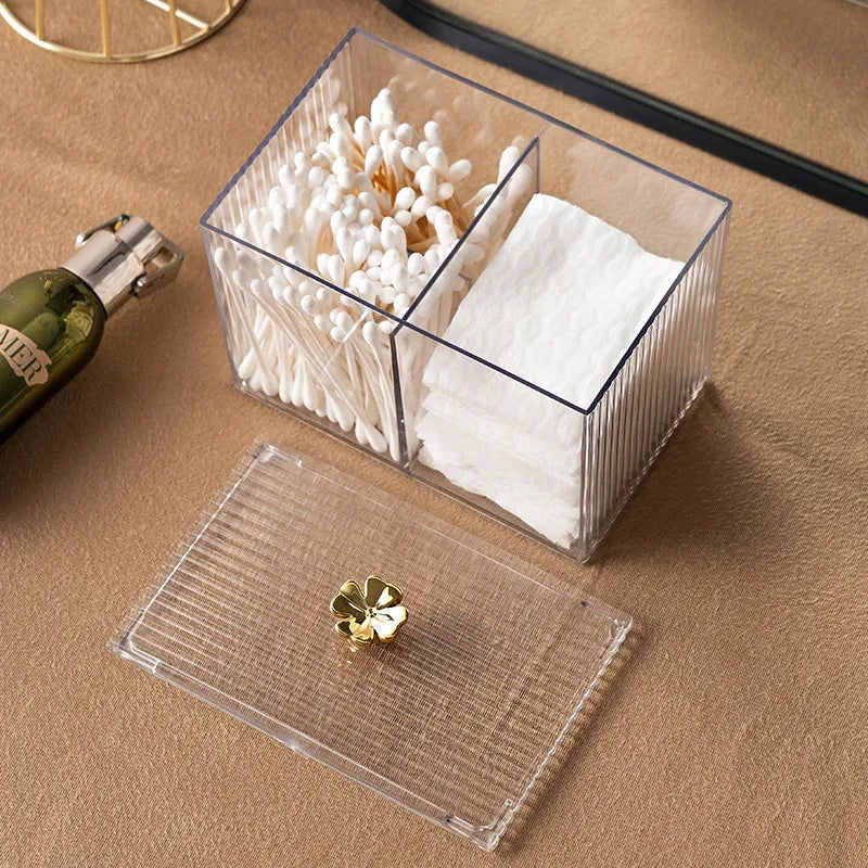 Transparent Acrylic Cotton Swab Storage Box