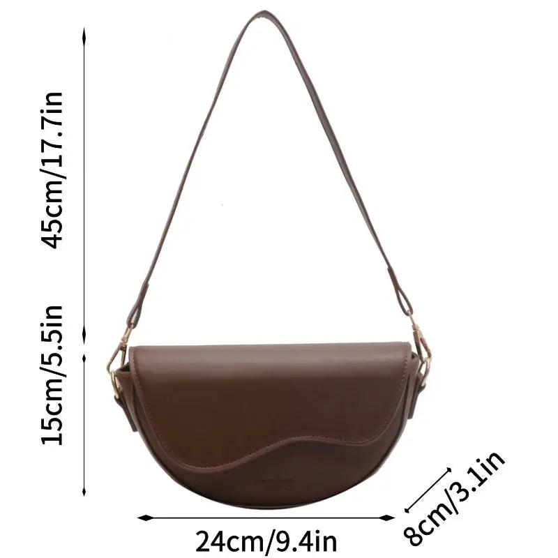 Small Leather Saddle Bag for Women