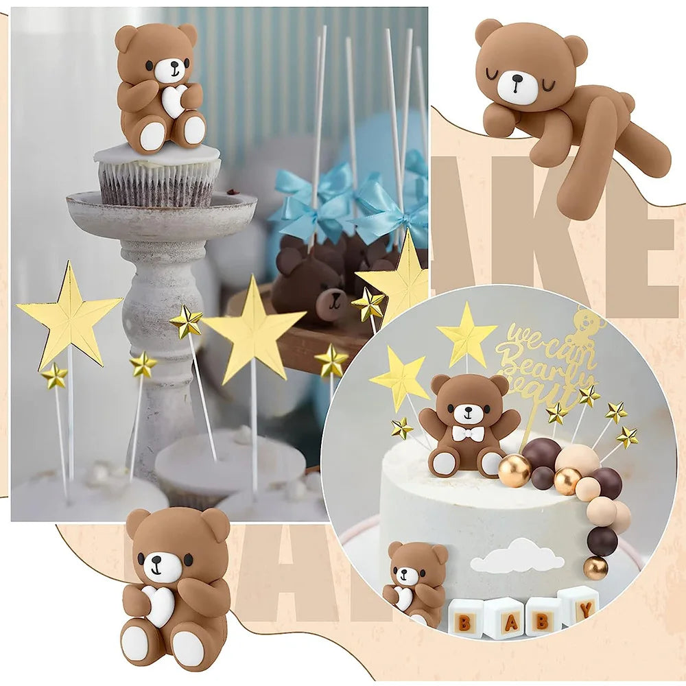 Bear Cake Toppers Mini Bear Cake Decorations