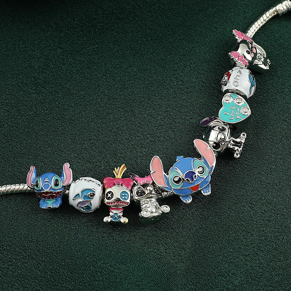 Disney Charm Bracelet Lilo and Stitch Jewelry