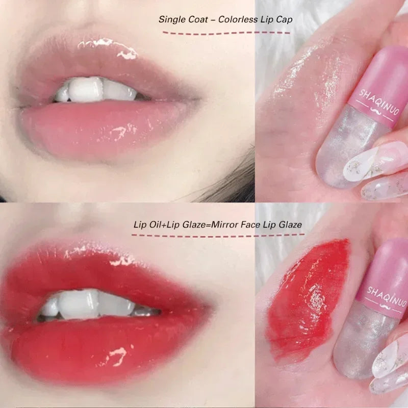 Transparent Glitter Lip Gloss Color Change