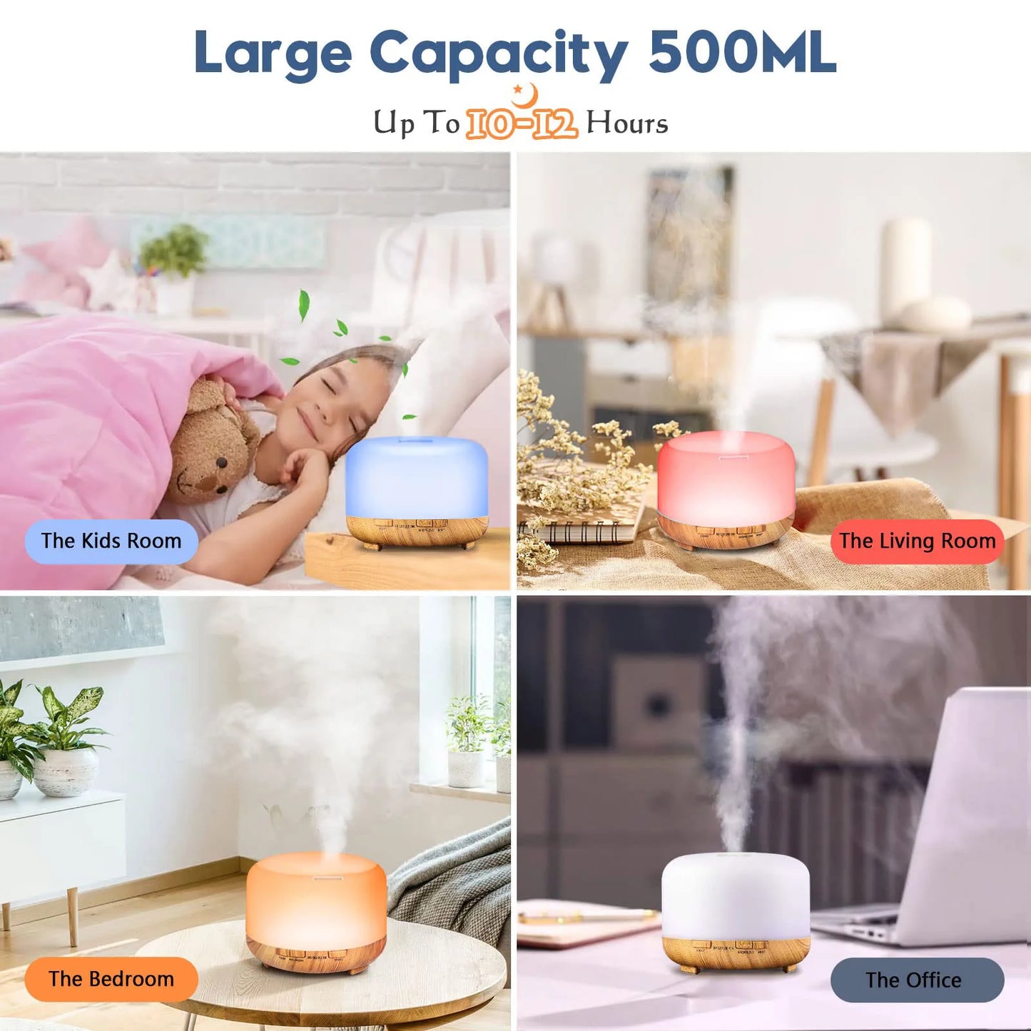 Oil Aromatherapy Diffuser Humidifier with Remote Control