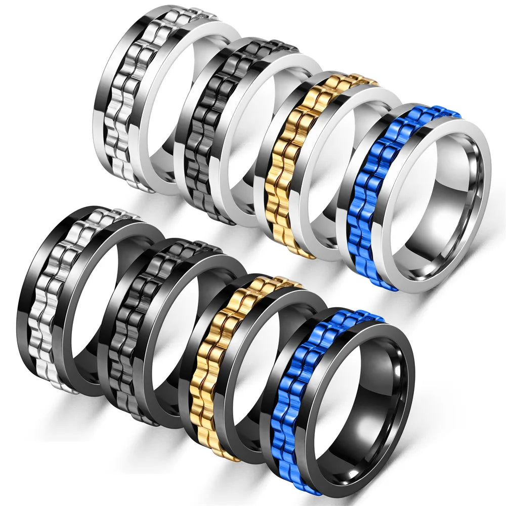 Anti Stress Stainless Steel Ring For Men