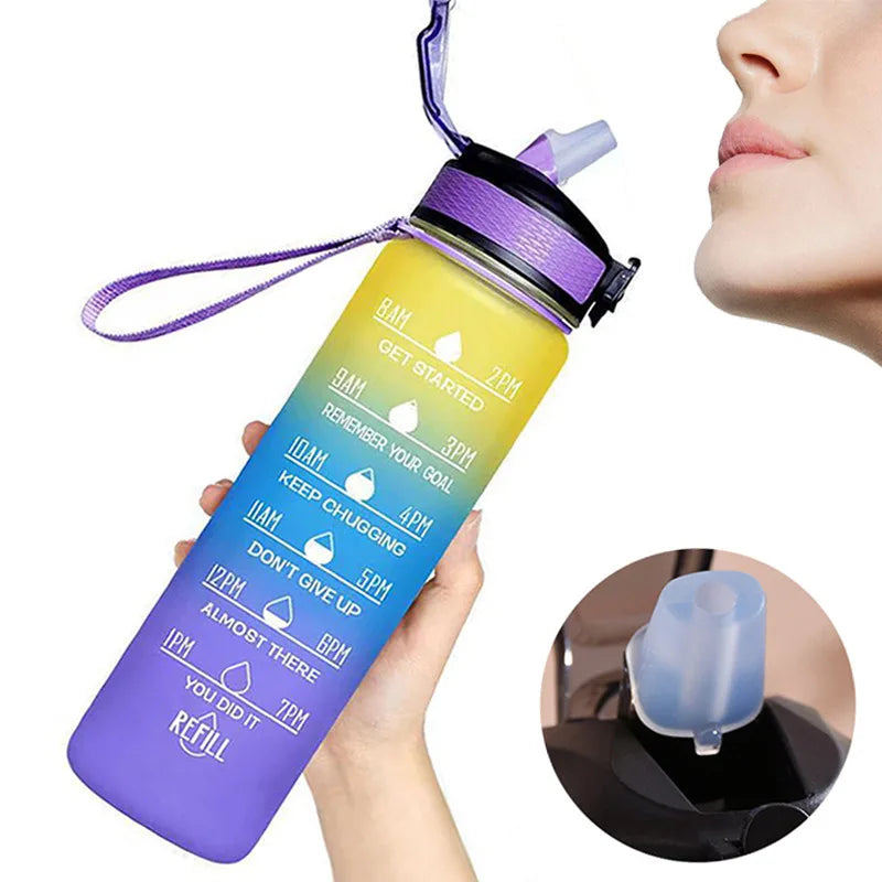 1 Liter Water Bottle Motivational Sport Water Bottle