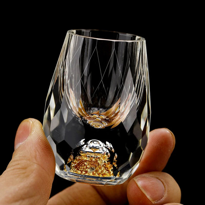 Six Glasses Gold Foil Cup Set