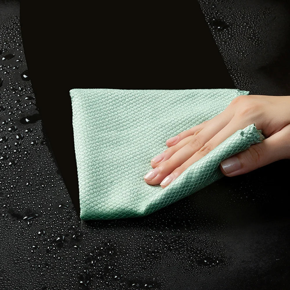 10pcs Microfiber Glass Cleaning Cloth