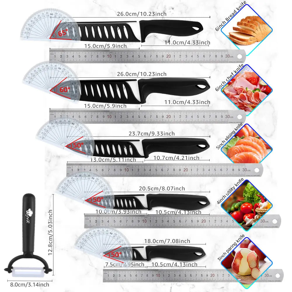 Ceramic Kitchen knives 3 4 5 6 inch