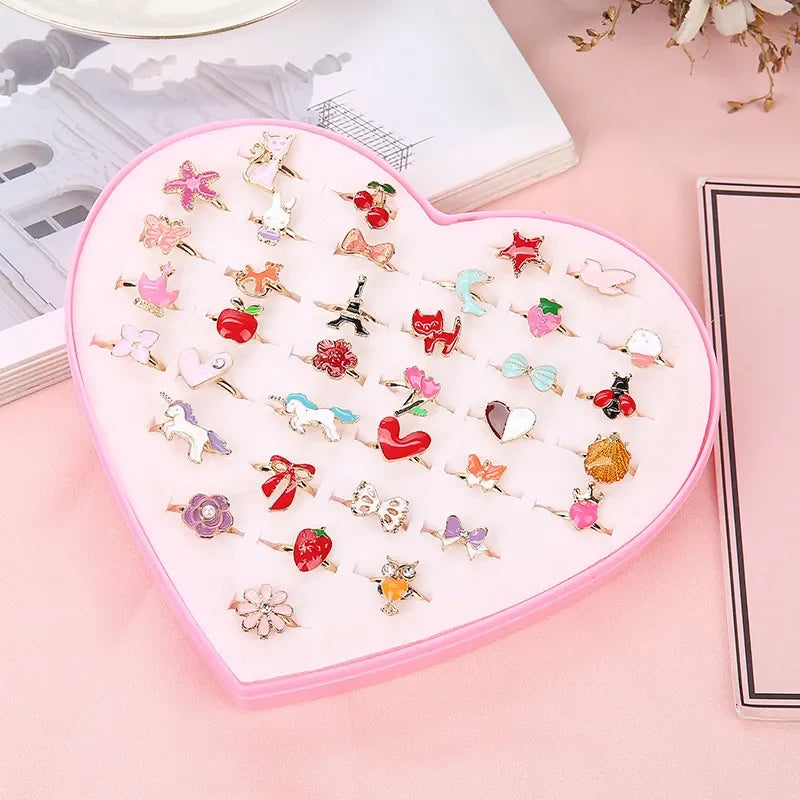 10/20/36 pcs Cute Adjustable Rings