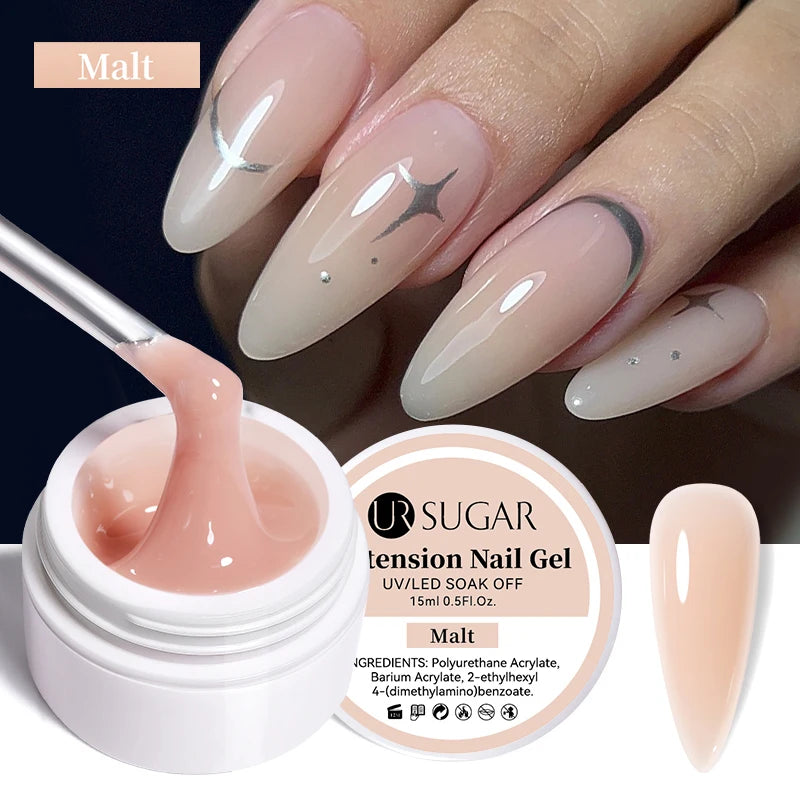 15ml Extension  Gel Polish Nails Clear Nude Pink