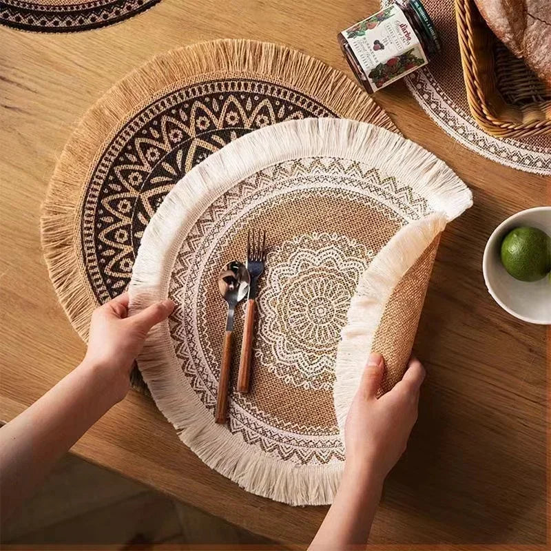 Boho Round Placemat 15 Inch,