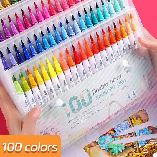 24/48/60/80/100 Colors Double-Head Washable Color Marker