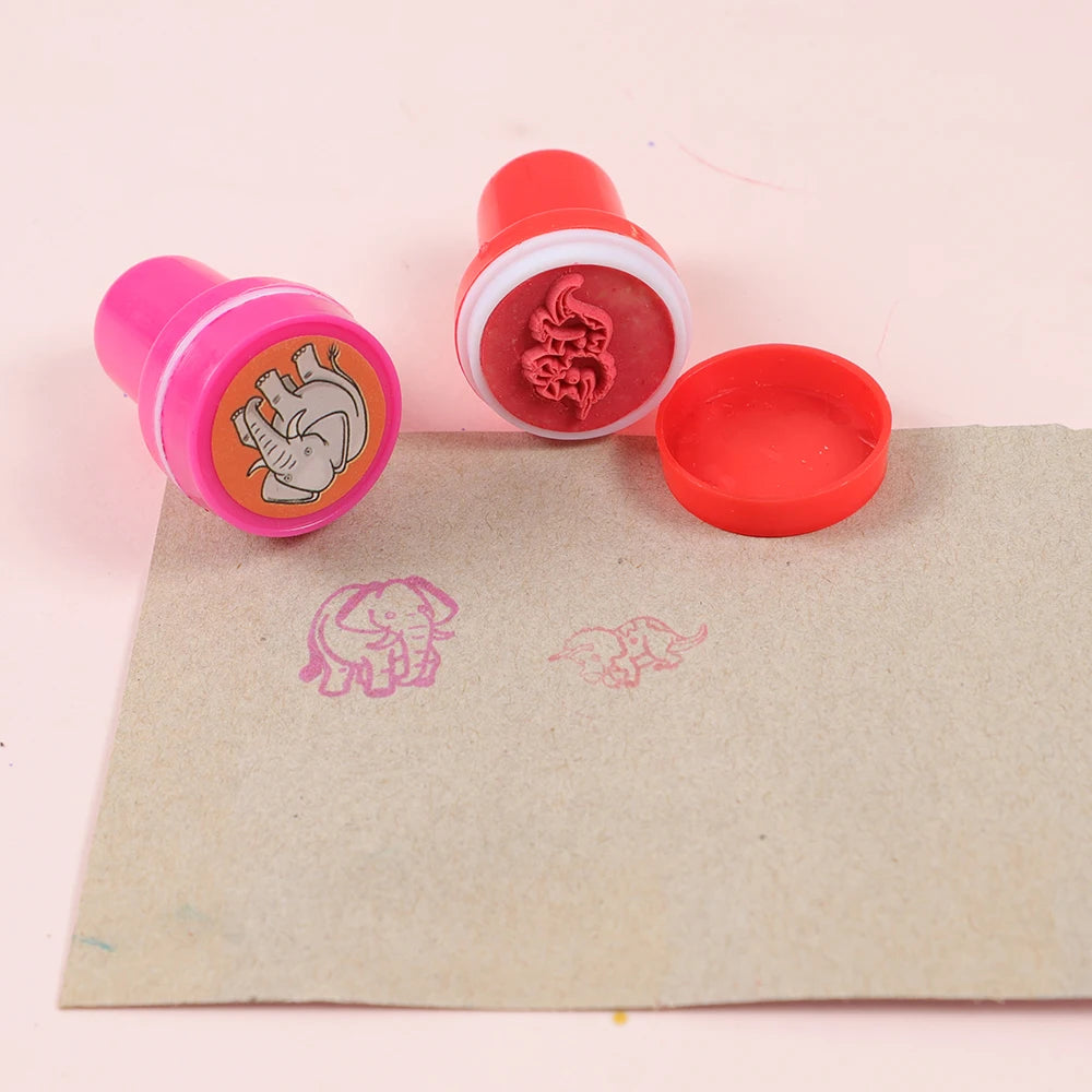 30Pcs Cute Mixed Animal Dinosaur  Stamps