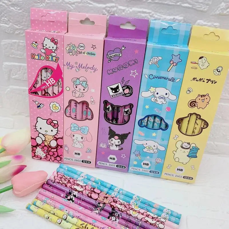 60pcs Cartoon Pencils