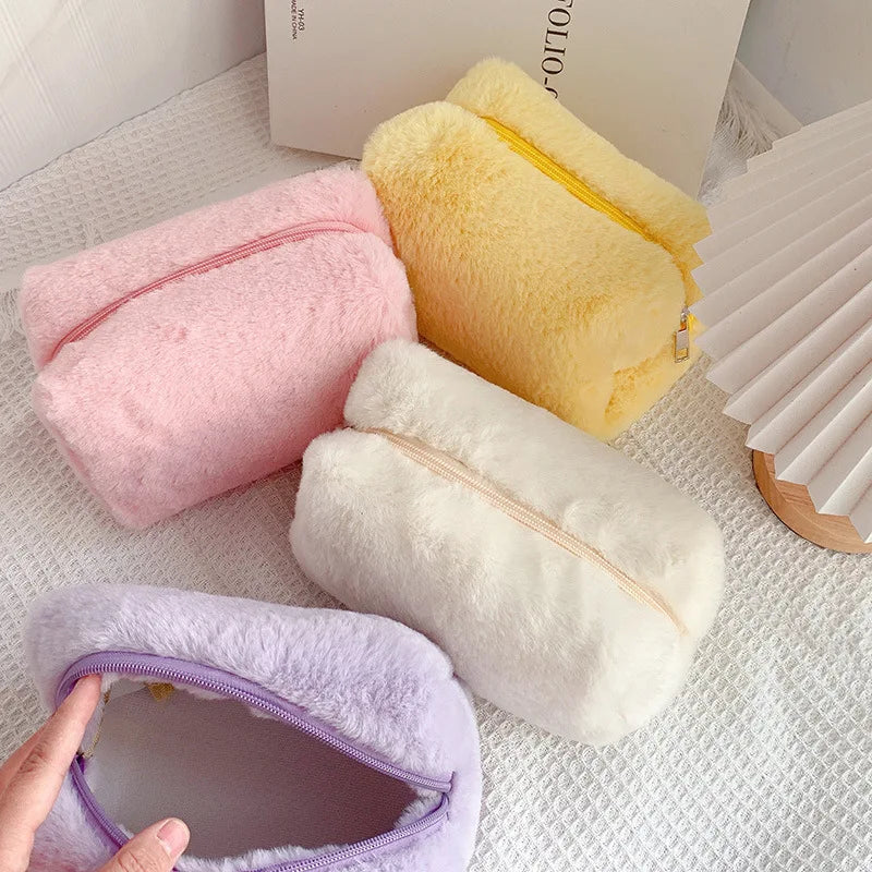 Cute Fur Makeup Bag for Women