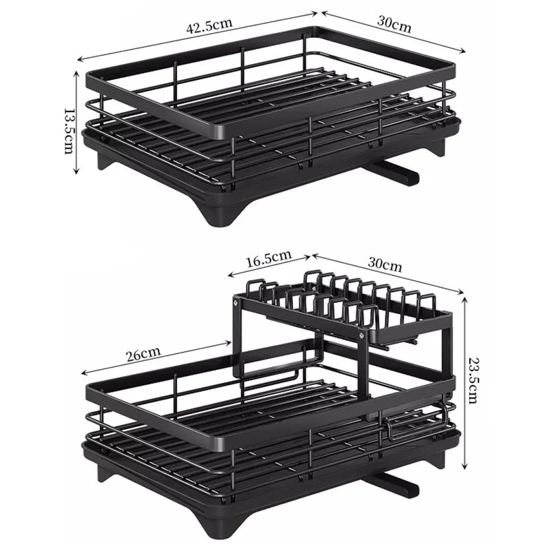 1/2 Tier Dish Bowl Storage Rack