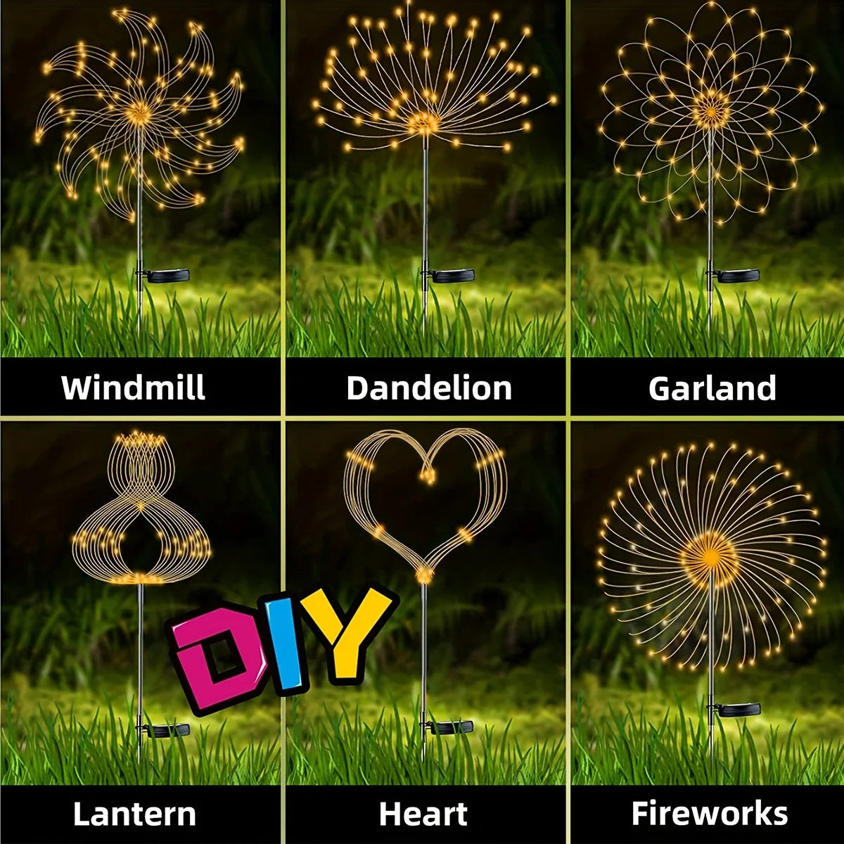 1 Pack Solar Firework Light Outdoor