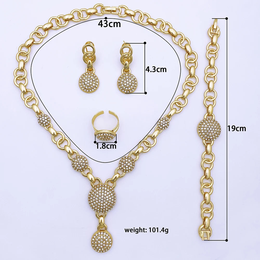 Fashion Jewelry Sets Dubai Gold Color Jewelry