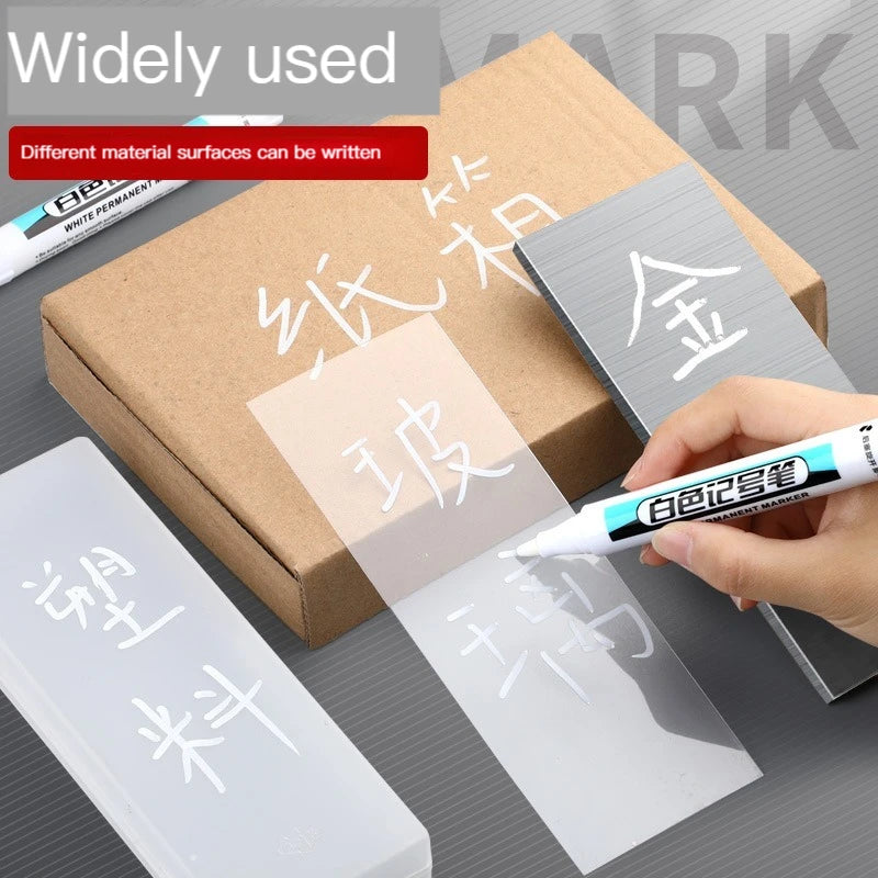 1/4Pcs White Permanent Paint Pen