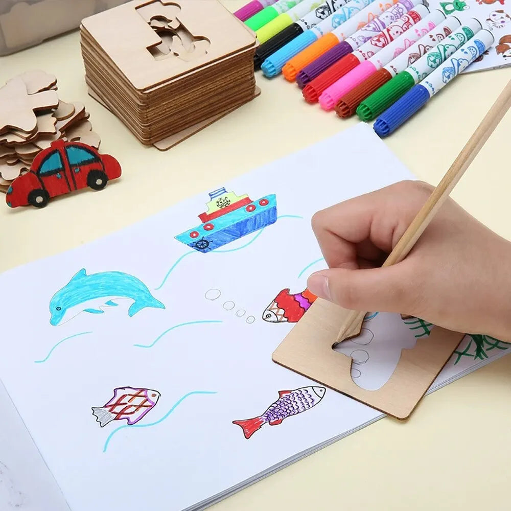 Wooden  toy DIY Painting Template