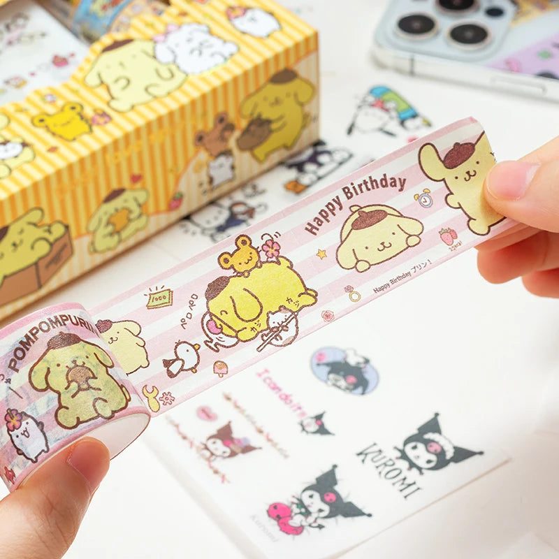 cute Sanrio Sticker Roll Gift Box Hello Kitty