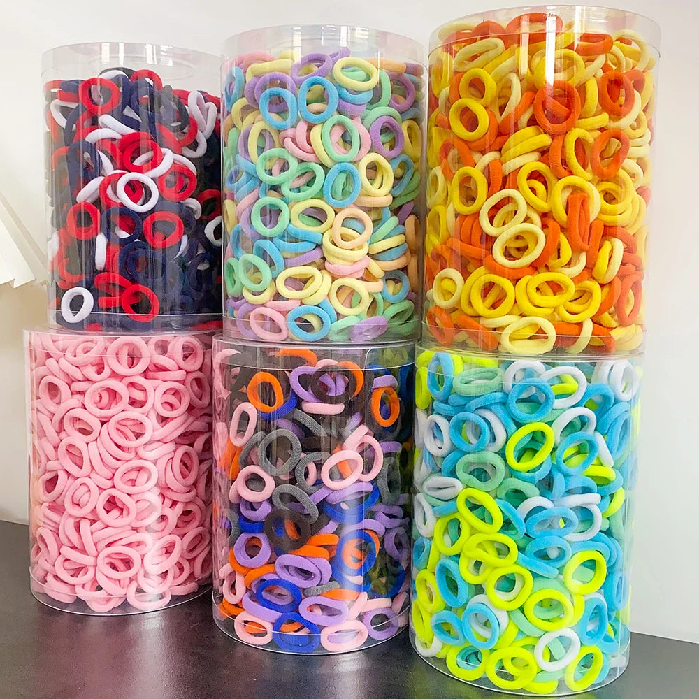 20/50/100PCS Colorful Basic Nylon Ealstic Hair Ties