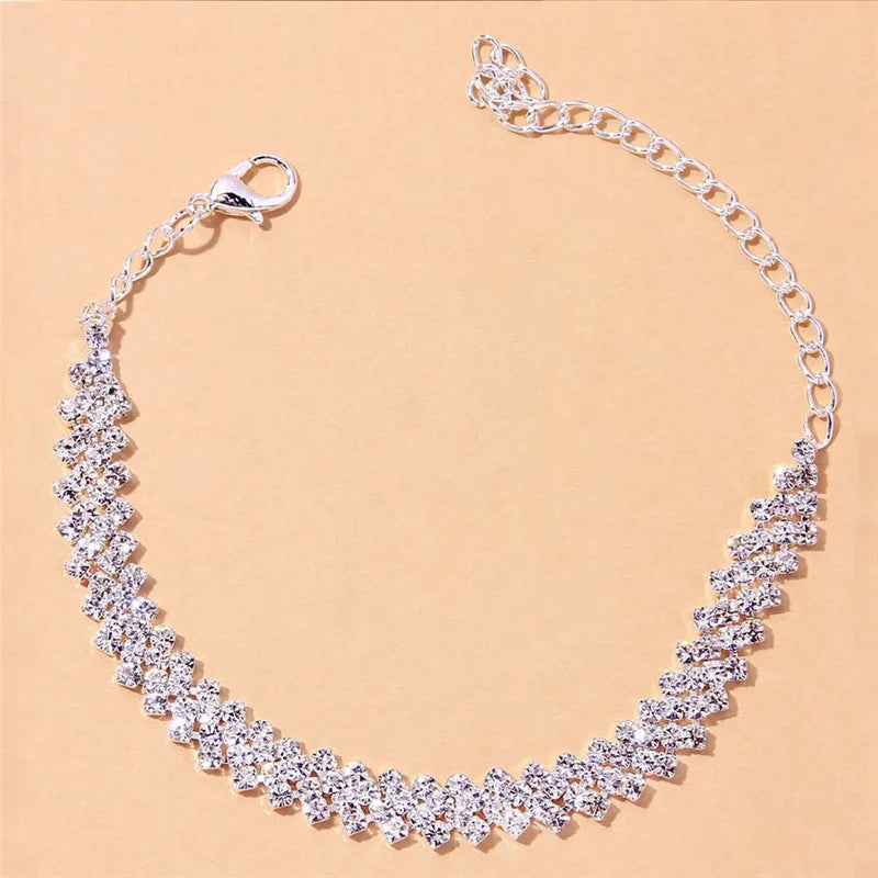 Huitan Luxury Crystal Cubic Zirconia Women's Anklet