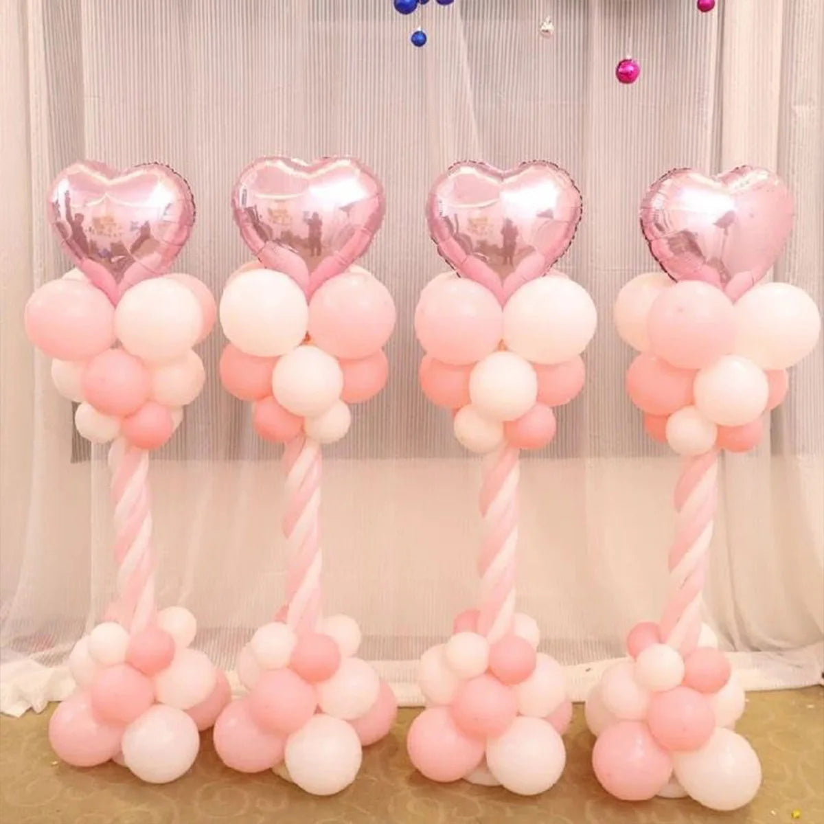 1/2set Adjustable Balloon Column Stand Metal Balloon Stand Holder