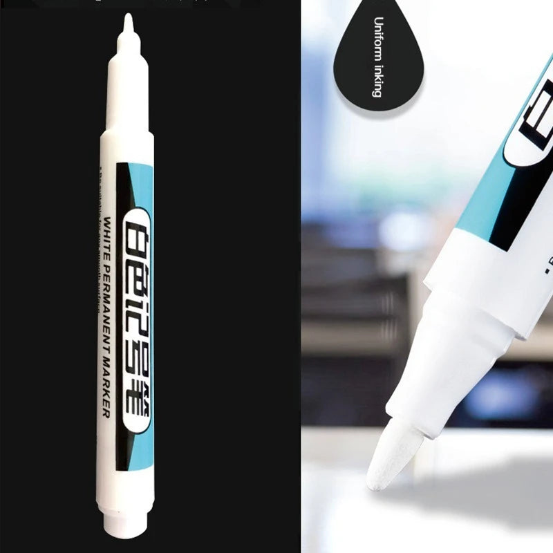 1/4Pcs White Permanent Paint Pen